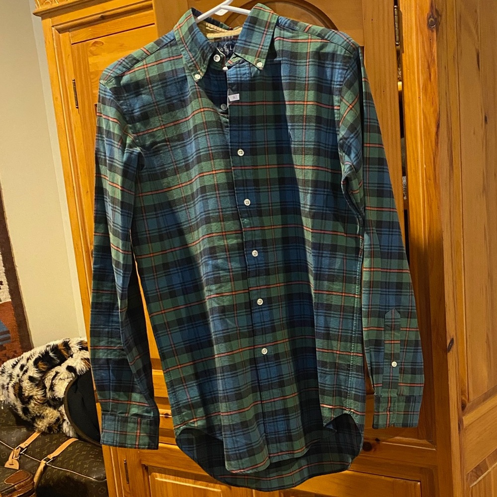 Slim Fit Ralph Lauren Flannel Shirt (Size: Small)